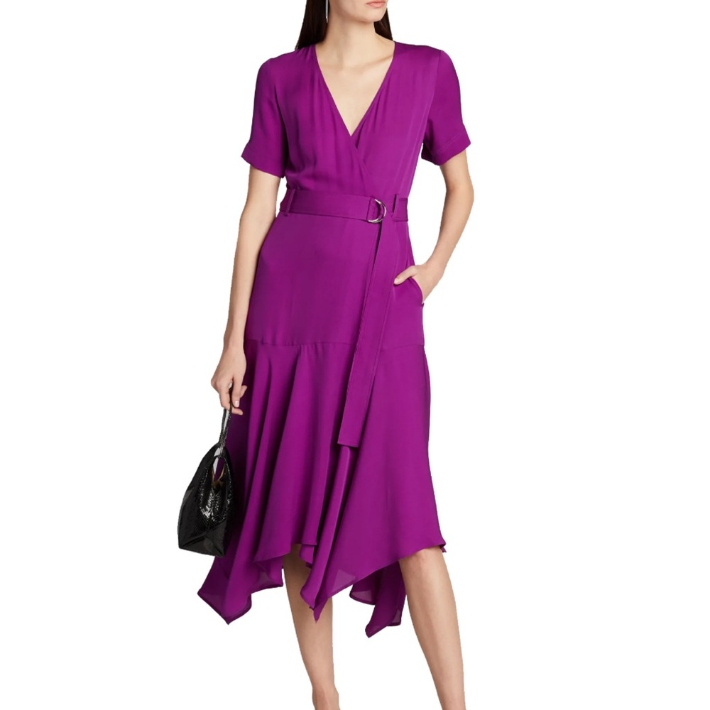 💜 A.L.C. Claire 100% Silk Wrap Dress – Size 2 💜